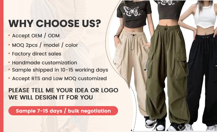 Wholesale Ladies Casual Trouser Elastic Waisted Trousers With Pocket Y2k Cargo Women Baggy Pants for Women supplier