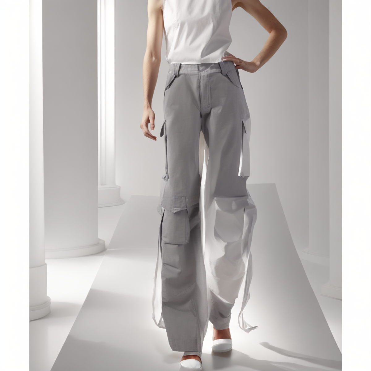 High Quality Women Cargo Pants with Pockets Fashion Boyfriend Tassel Fringe Baggy Pants Ladies Vintage Jeans Denim Pants supplier
