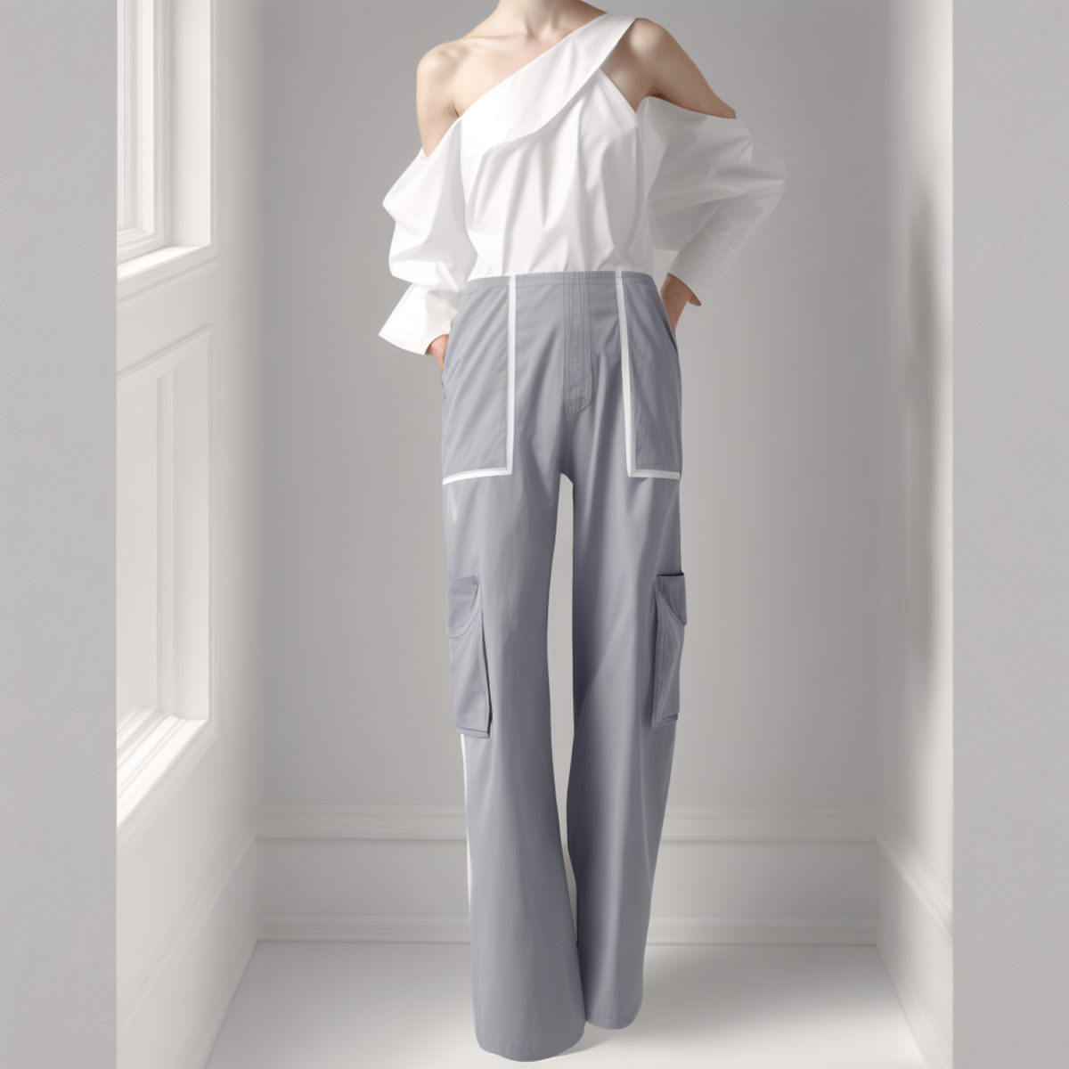 Casual High Waist Classic Pocket Trousers Wide Leg Pant Denim Women Jeans Baggy Boyfriend Jeans Cargo Pants Jeans Women supplier