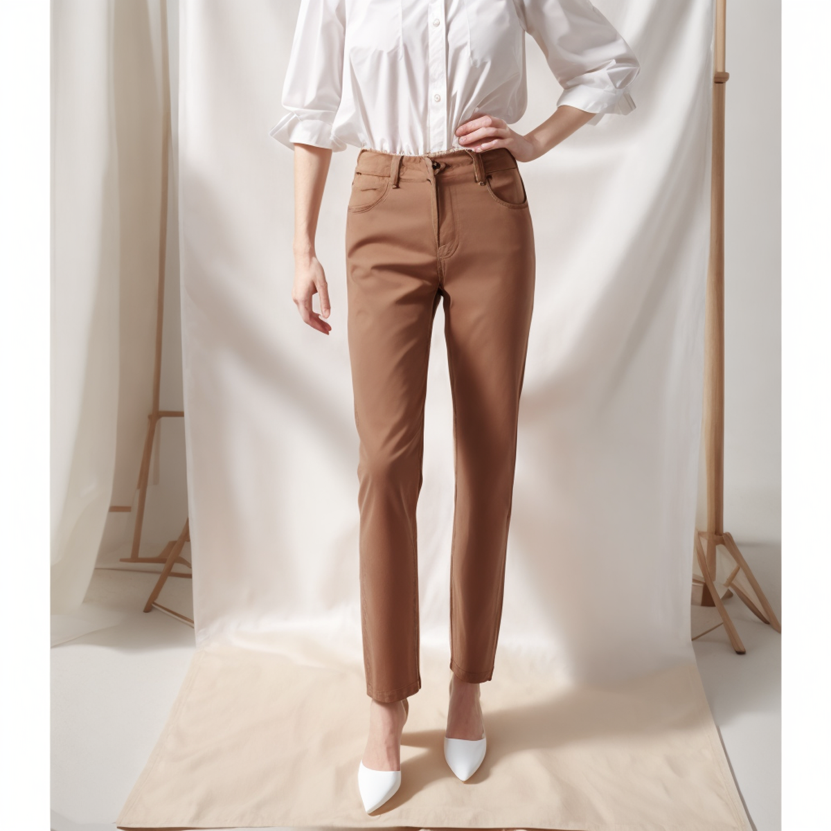 Wholesale Custom Women Elastic Stretch Jeans High Waist Solid Color Trousers Women Pencil Pants Skinny Jeans Denim Pants manufacture