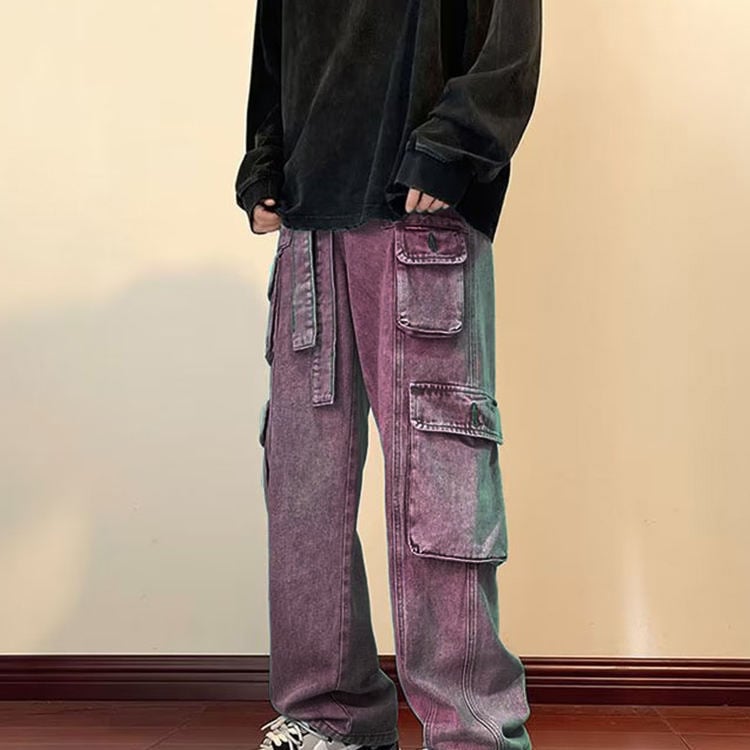 Men Jeans Wide Leg Denim Pant Loose Straight Baggy Men's Jeans Streetwear Skateboard Pants Hip Hop Neutral Trousers Cargo Jeans details