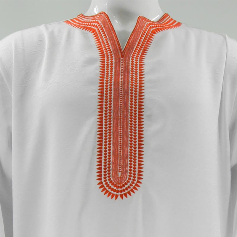 2025 Embroidered Morocca Men's Traditional Muslim Clothing Jibba Abaya Robe Jalabiya Thobe Muslim Thobe Accessory factory