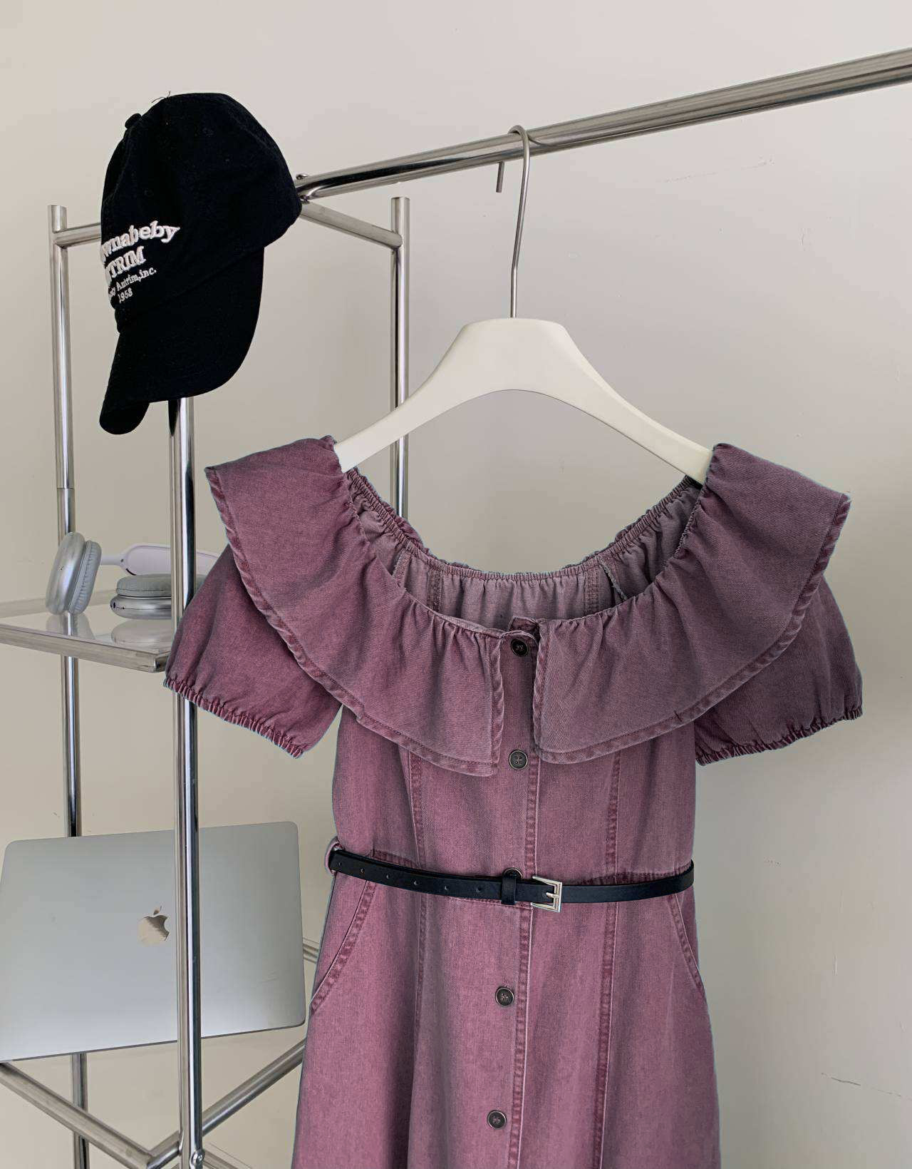 Korea East Gate Summer New Fashion Style Single Breasted One Shoulder Sexy Slim Denim Dress manufacture