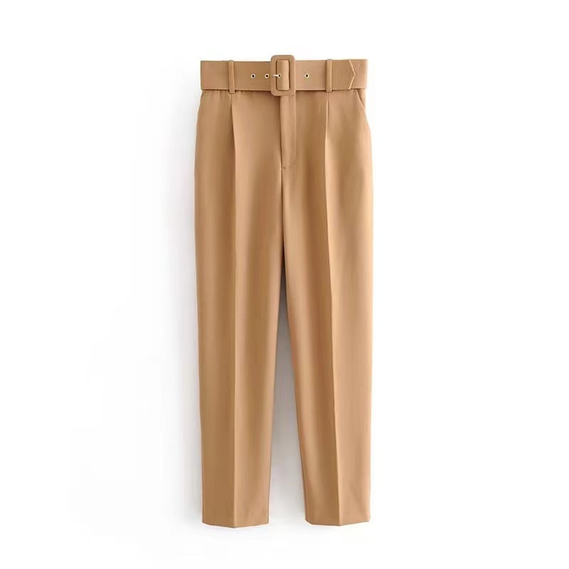 Spring Fall Women's Clothing Women Casual Temperament Commuter Long Sleeve Print Shirt Pants Two Piece Ladies Sets details