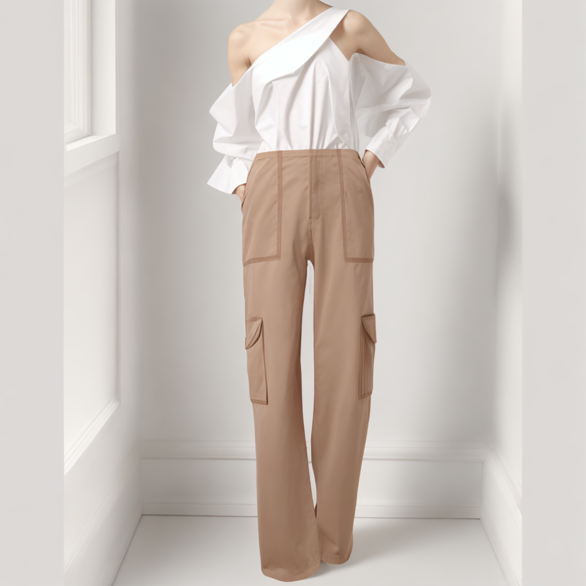 Casual High Waist Classic Pocket Trousers Wide Leg Pant Denim Women Jeans Baggy Boyfriend Jeans Cargo Pants Jeans Women factory