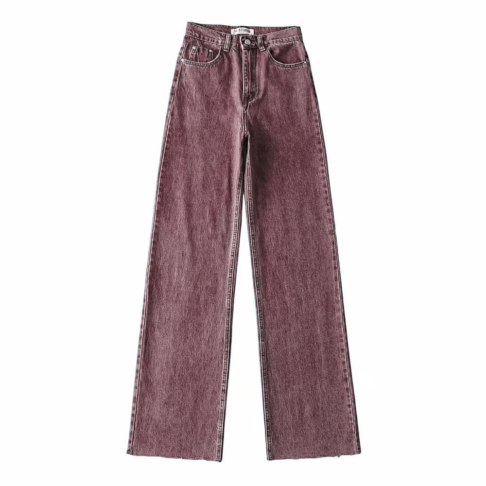 Women's High Waist Denim Pants Retro Loose Straight Trousers Jeans New Sexy Jeans Pants supplier