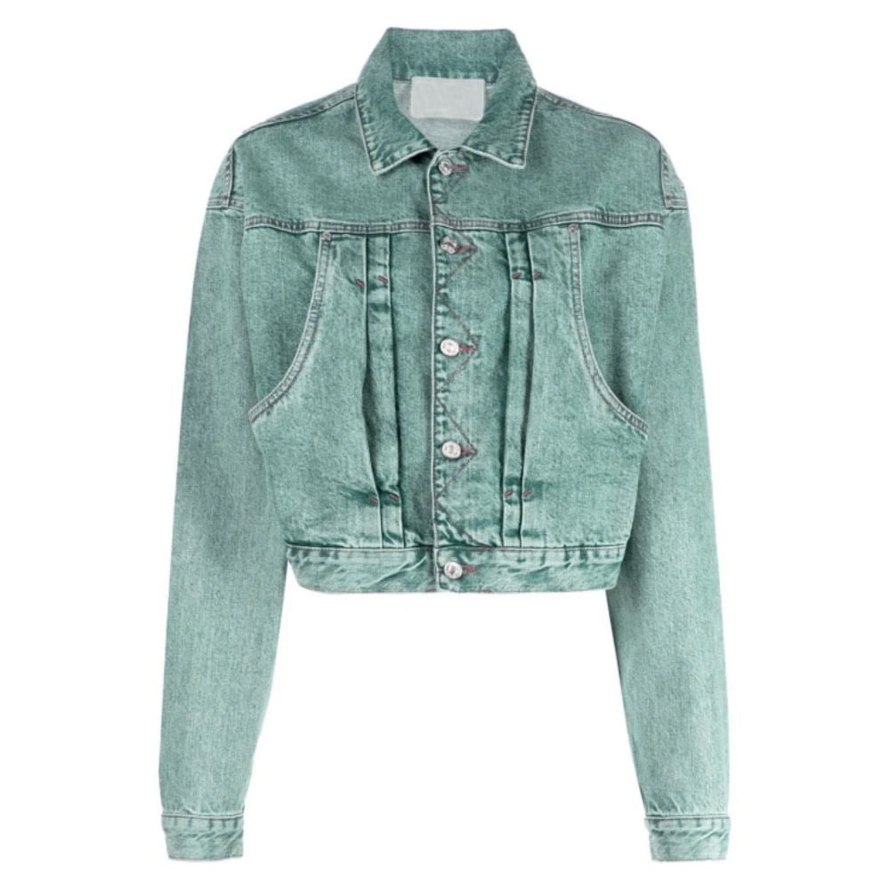 Fashion Vintage Clothing Casual Jean Jacket Coat Washed Stretch Button Soft Women Denim Jackets With Pockets details