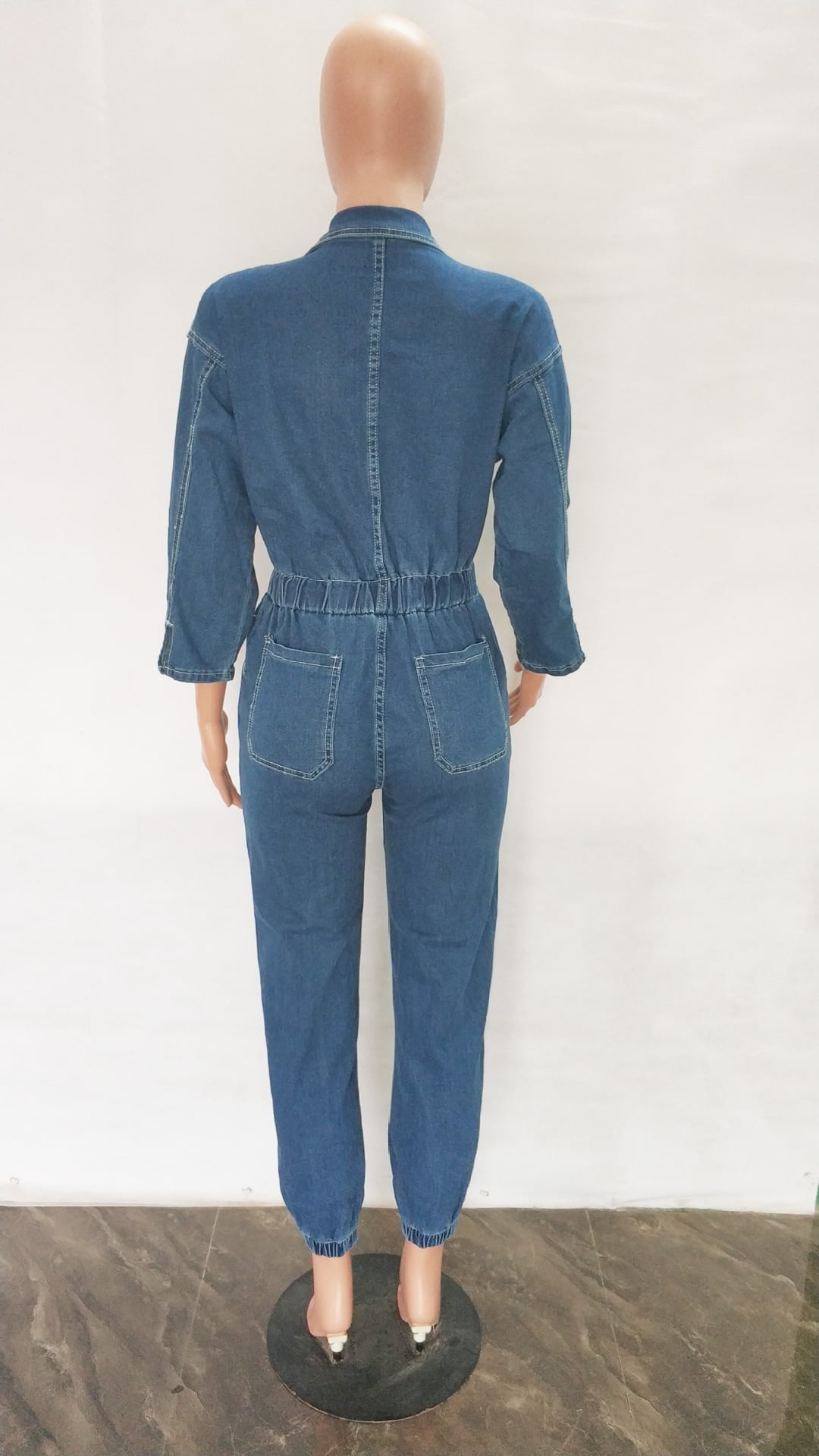 Hot Sale Plus Size 2023 One Piece Jumpsuit Loose Jeans Rompers Denim Outfits Wholesale Autumn Jeans Jumpsuit For Women Clothing details