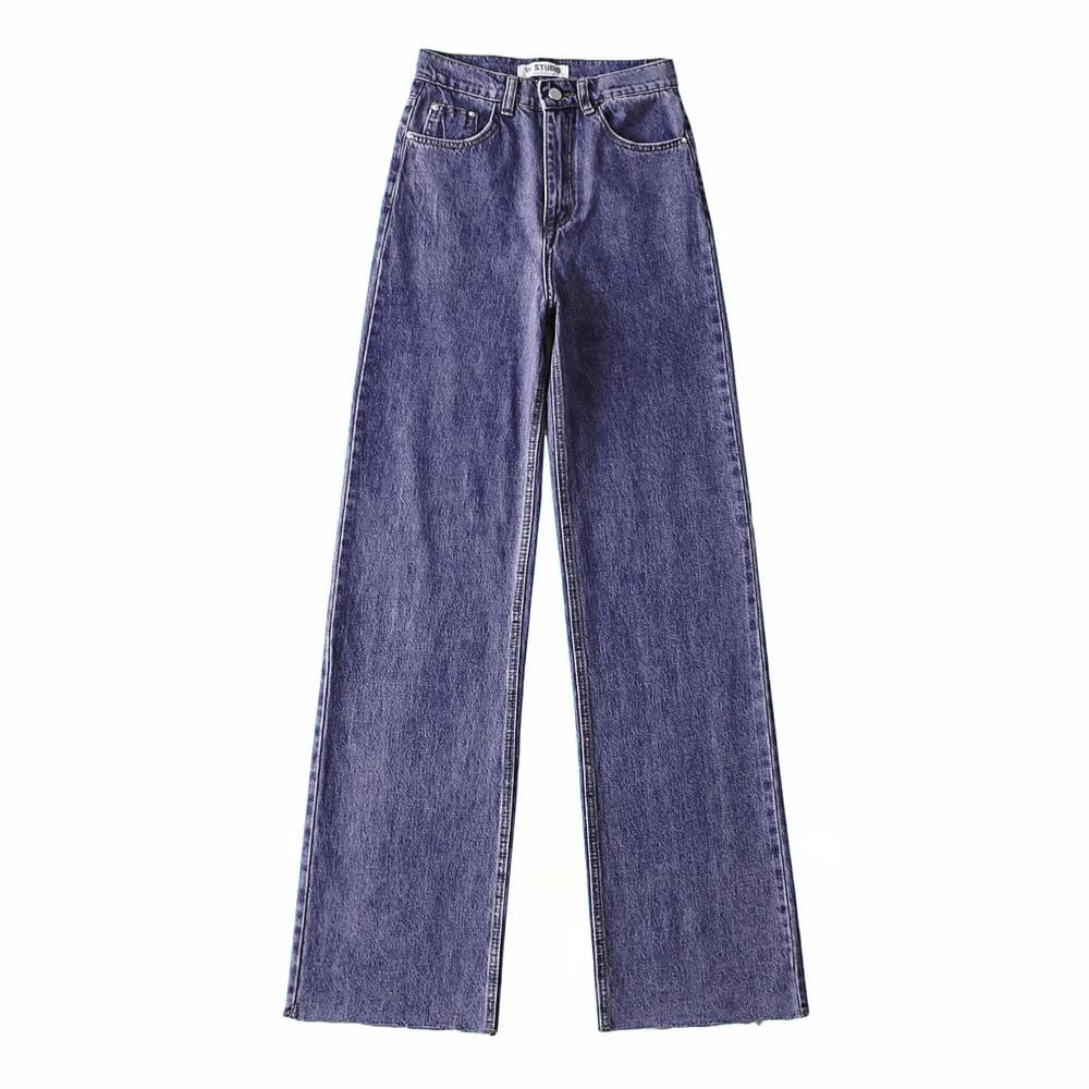 Women's High Waist Denim Pants Retro Loose Straight Trousers Jeans New Sexy Jeans Pants manufacture