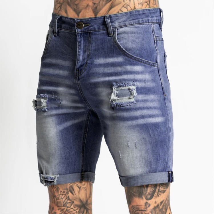 Cotton Summer Shorts Men Denim Shorts Jeans Pant Homme Custom Short Jeans Trouser Men Skinny Damage Jeans for Men Stylish supplier