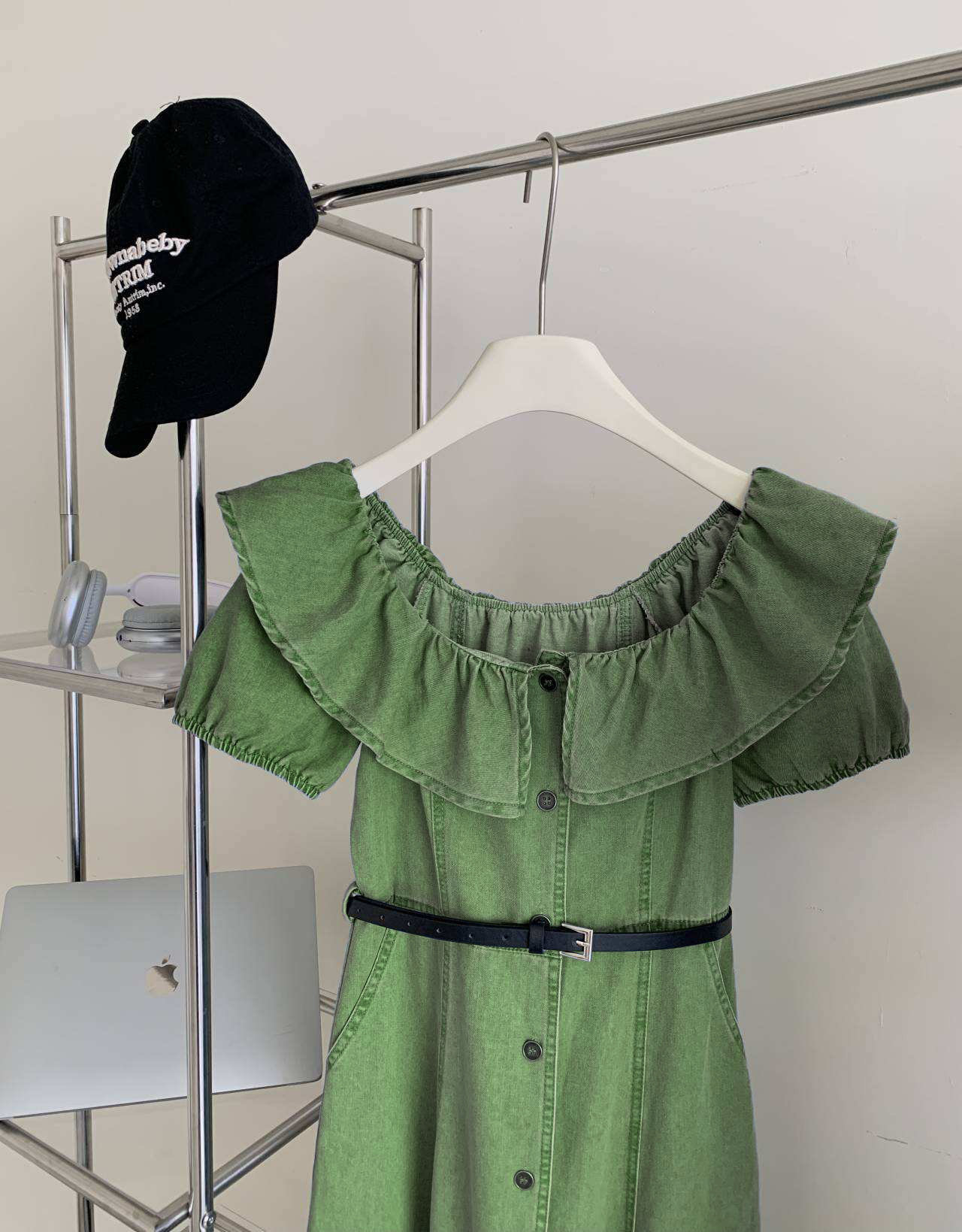 Korea East Gate Summer New Fashion Style Single Breasted One Shoulder Sexy Slim Denim Dress supplier