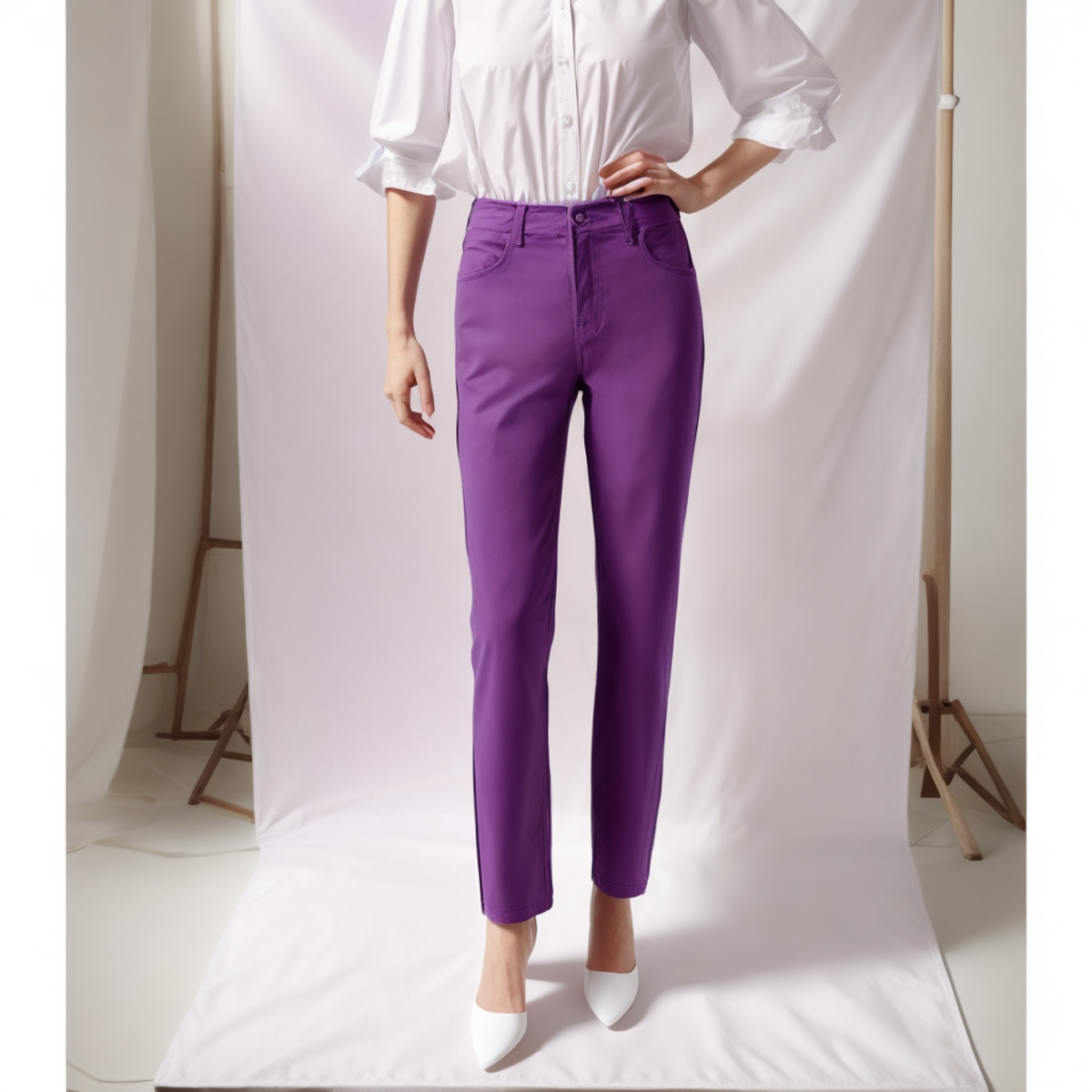 Wholesale Custom Women Elastic Stretch Jeans High Waist Solid Color Trousers Women Pencil Pants Skinny Jeans Denim Pants supplier