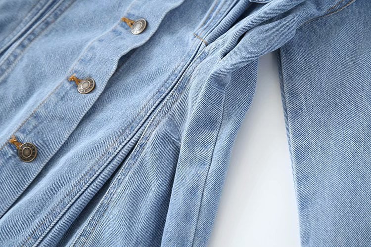 Streetwear Dress Sexy Women Turn Down Collar Denim Mini Dress details
