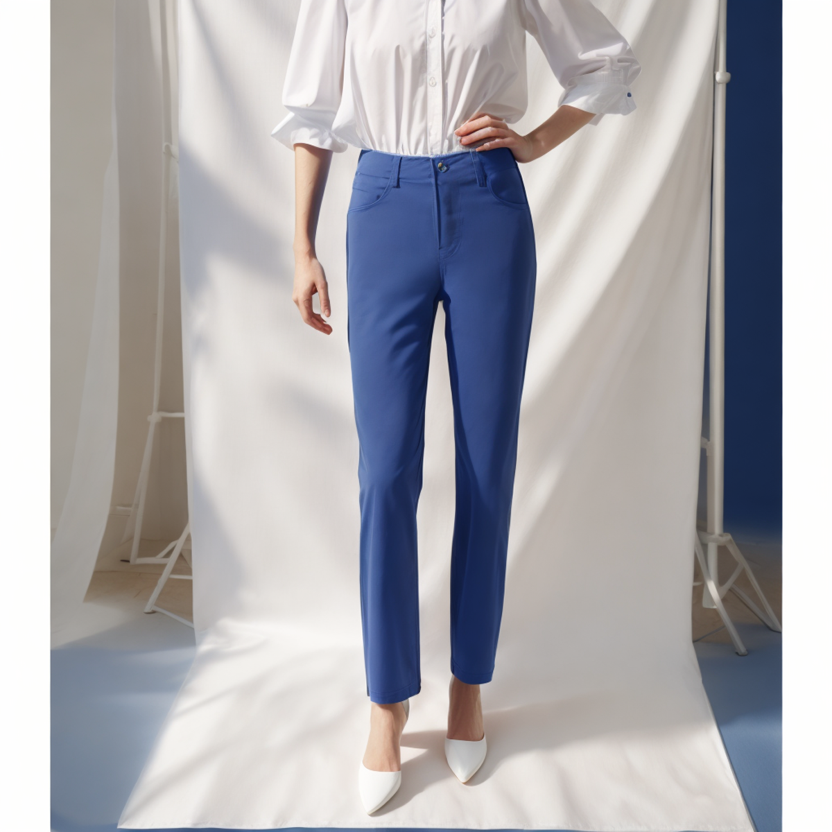 Wholesale Custom Women Elastic Stretch Jeans High Waist Solid Color Trousers Women Pencil Pants Skinny Jeans Denim Pants supplier