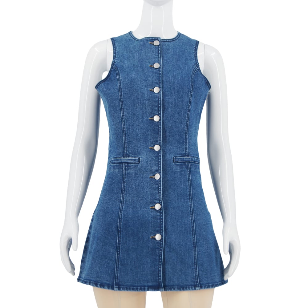 High Waist Denim Dress Summer Casual Neck Dress Fashion Sexy Tight Mini Skirts Denim Skirt for Women supplier
