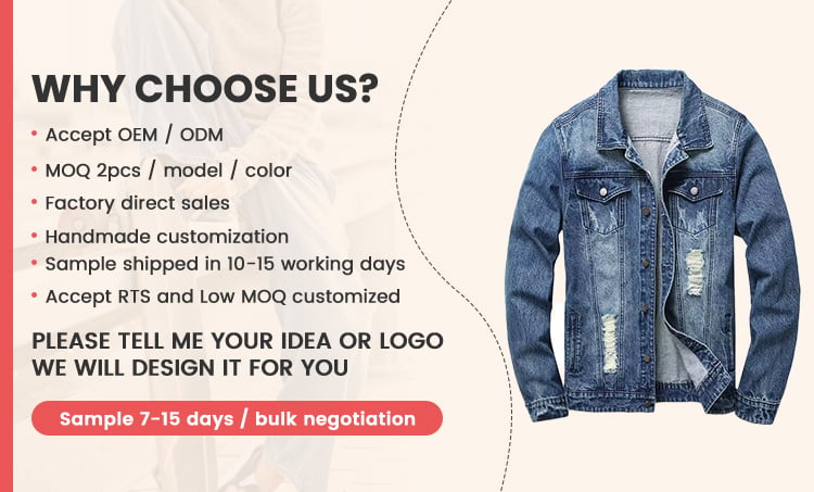 OEM Wholesale Street Wear Men's Stylish Jean Jacket Mens Cotton Jeans Jacket Custom Mens Denim Jacket supplier