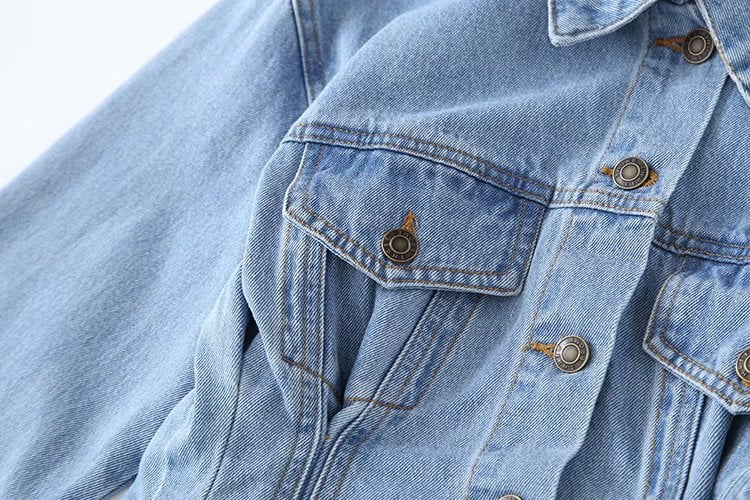 Streetwear Dress Sexy Women Turn Down Collar Denim Mini Dress factory