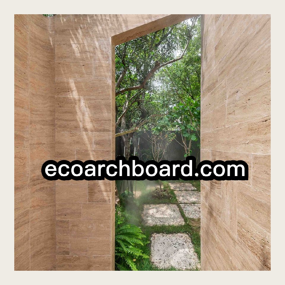 Travertine Cladding Texture for Exterior Walls