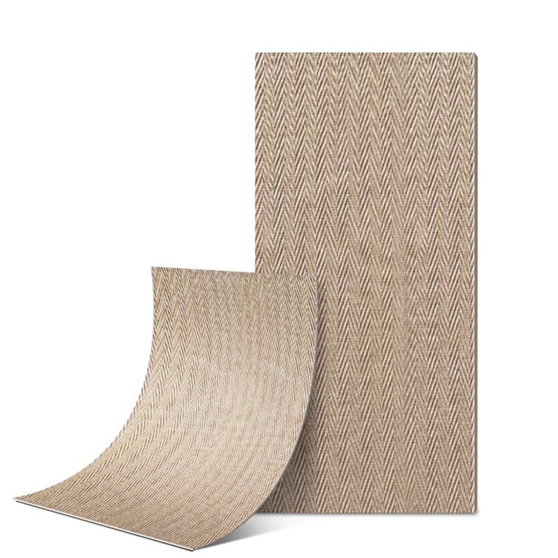Carreaux céramiques flexibles ratan couleur brandy ambrée