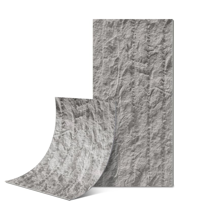 Flexible Ceramic Tile Deep Rock Stone Grey