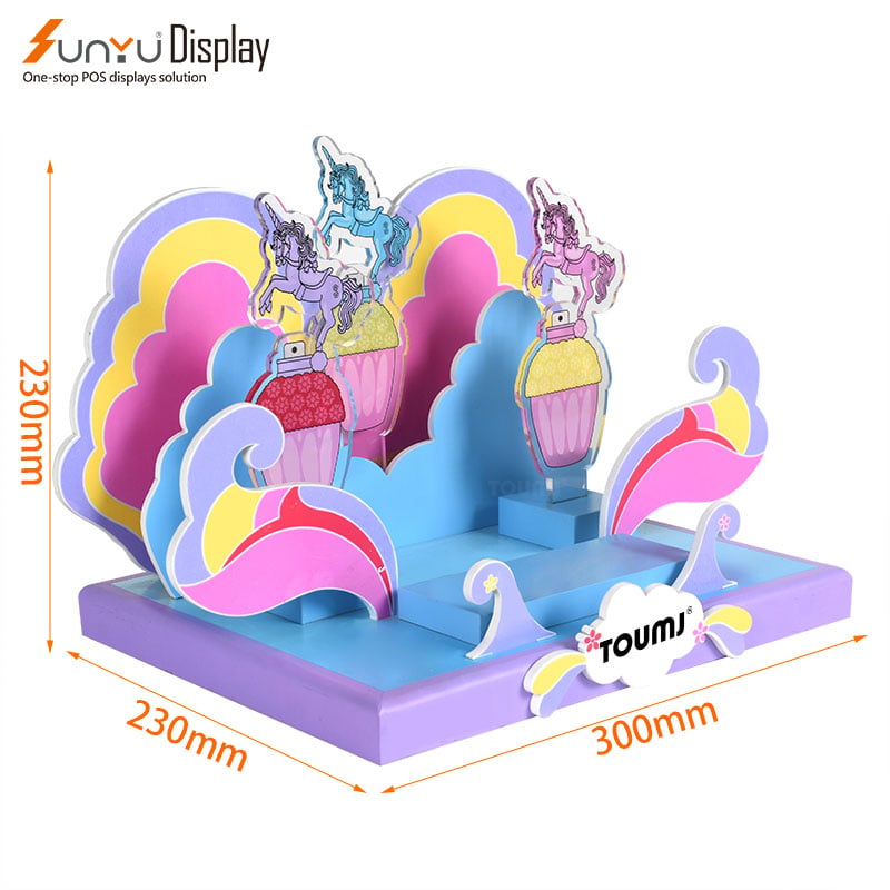 Sunyu New Design Custom Acrylic Cosmetic Perfume Display Stand Make up Display Racks factory