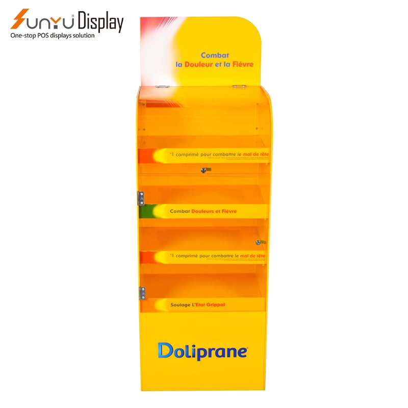 High Quality Custom 4 Tier Acrylic Floor Display Stand With Light factory