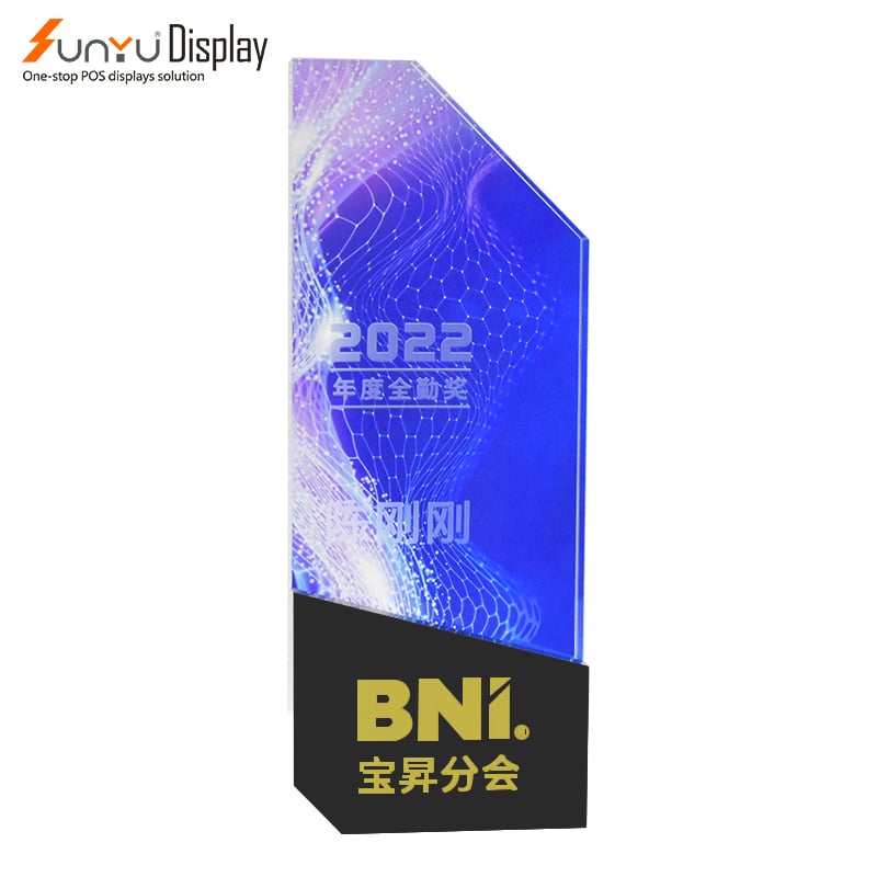 Wholesale New Design Luxury Sport Crystal Acrylic Medal Trophy Award Custom details