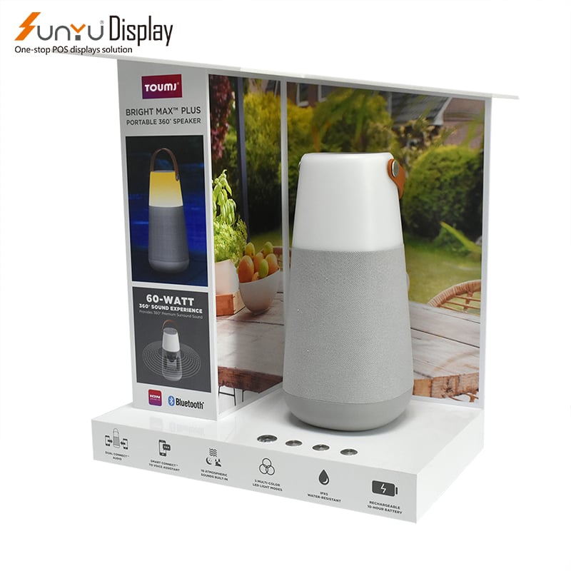 Sunyu Factory Wholesale Custom Design Electronic Product Display Rack Acrylic Bluetooth Speaker Display Stand supplier