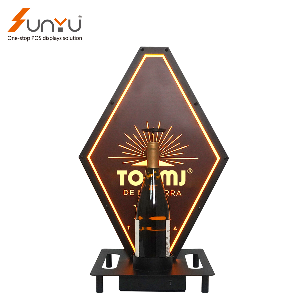 Sunyu custom high quality metal wine bottle display stand supplier