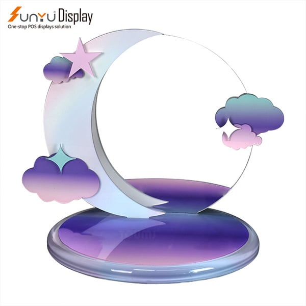 Elevate your product display with the circular stand's 360 degree viewing angle