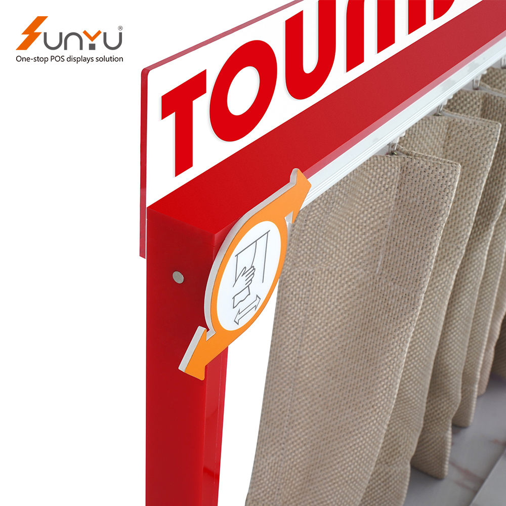 Custom Design Furniture Home Appliances Acrylic Display Stand Intelligent Curtains Display Rack manufacture
