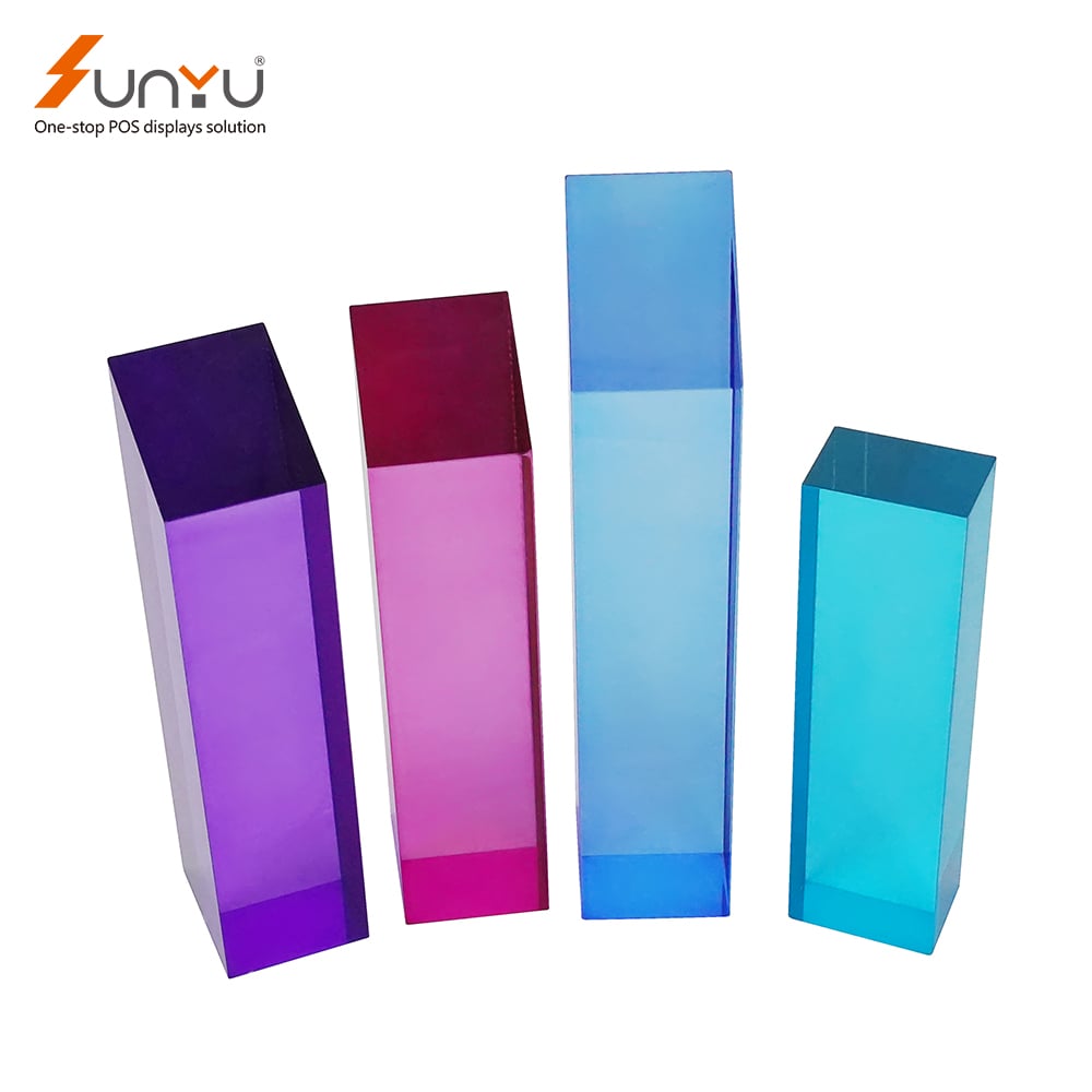 Wholesale Colorful Thick Solid Acrylic Block Acrylic Plexiglass Logo Block manufacture