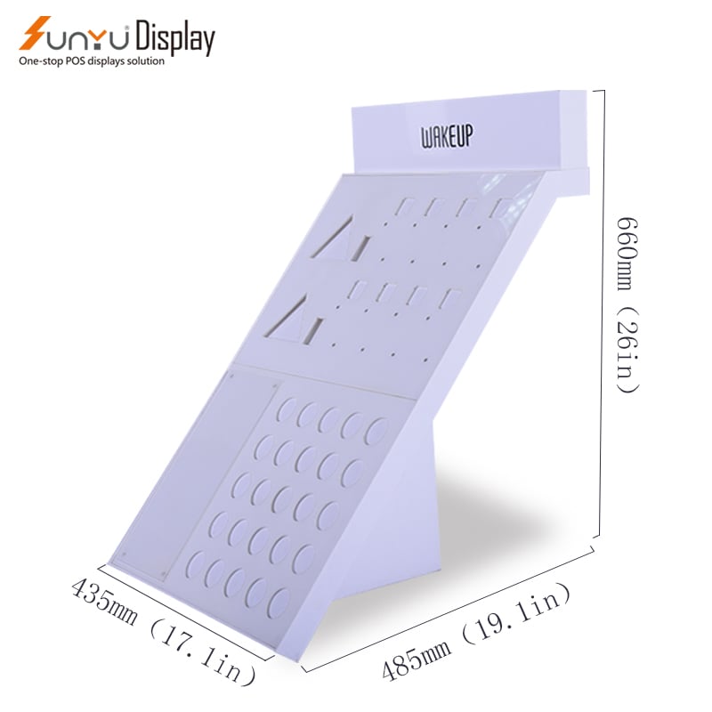 Sunyu Hot Sale Best Design Acrylic Big Size Eyeshadow Makeup Customized Cosmetic Display Stand details