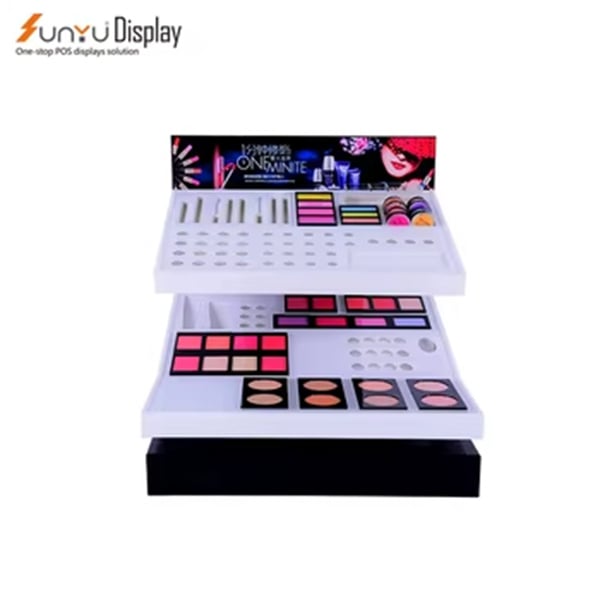 Elevate your beauty routine with a stylish cosmetic display rack