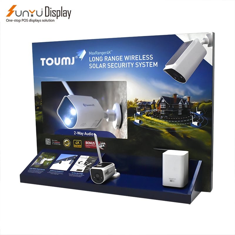 Professional Custom High-Quality Electronic Products Display Stand Outdoor Monitoring Display Stand With LED Video Display factory