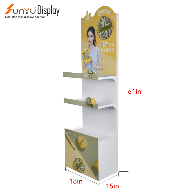 Shopping Mall Custom Cosmetics Display Stand Acrylic PVC Cosmetics Display Stand Retail Floor Display factory