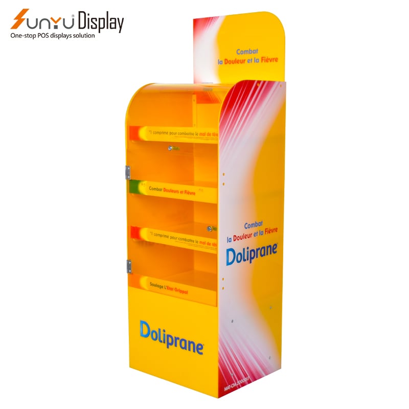High Quality Custom 4 Tier Acrylic Floor Display Stand With Light supplier