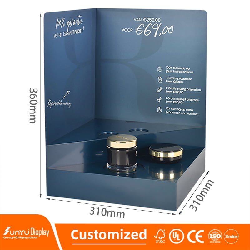 Free Design Custom Multi-Layer Acrylic Makeup Display Stand Plexiglass Cosmetics Storage Display Stand details