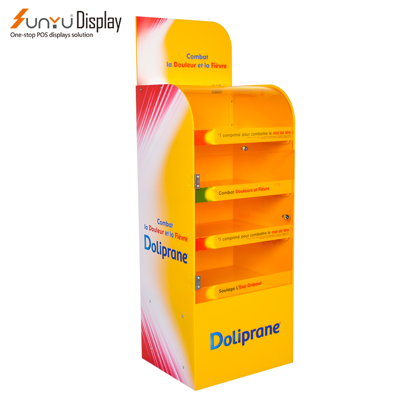 High Quality Custom 4 Tier Acrylic Floor Display Stand With Light details