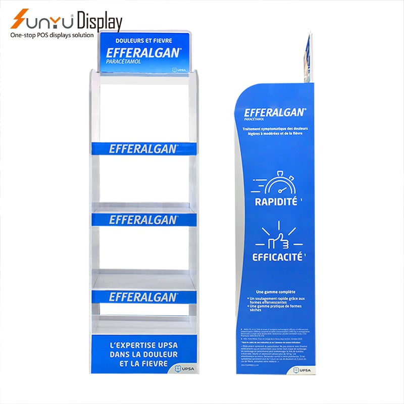 Customized Wholesale Design Supermarket Food and Drug Retail Display Stand Independent PVC Foam Board Floor Display Stand supplier
