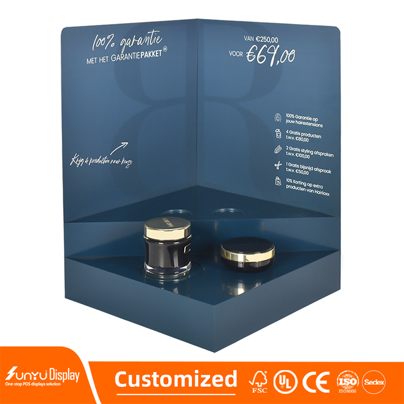 Free Design Custom Multi-Layer Acrylic Makeup Display Stand Plexiglass Cosmetics Storage Display Stand supplier