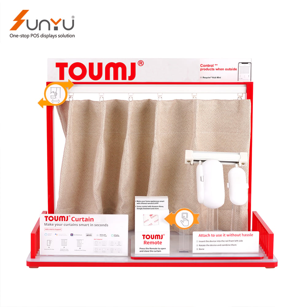 Custom Design Furniture Home Appliances Acrylic Display Stand Intelligent Curtains Display Rack factory