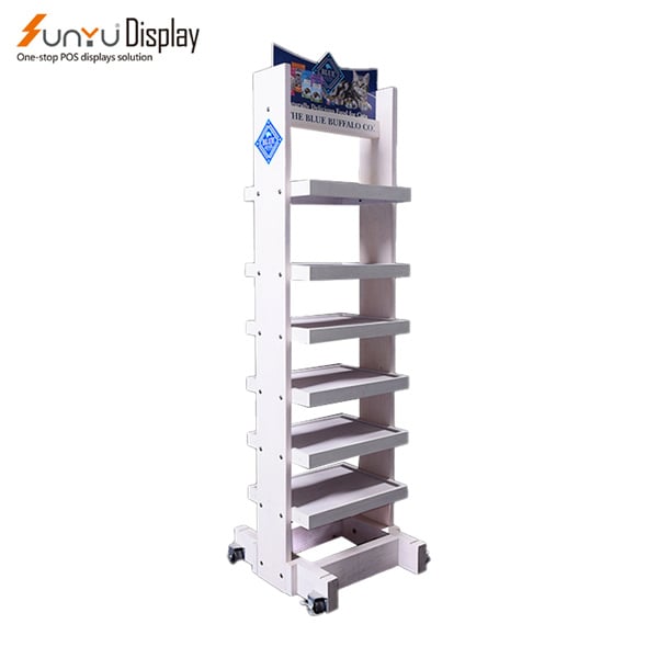 Enhance your retail space with a sleek and modern wood stand display