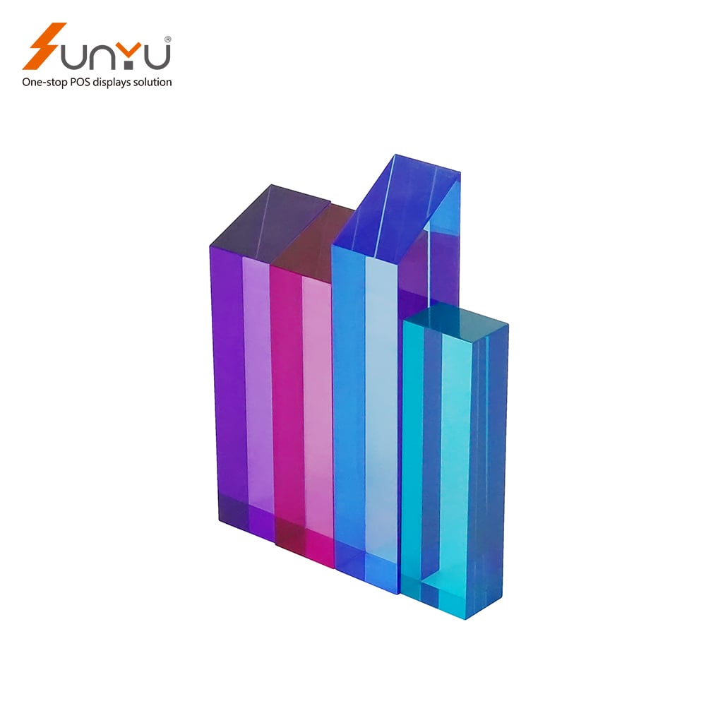 Wholesale Colorful Thick Solid Acrylic Block Acrylic Plexiglass Logo Block manufacture