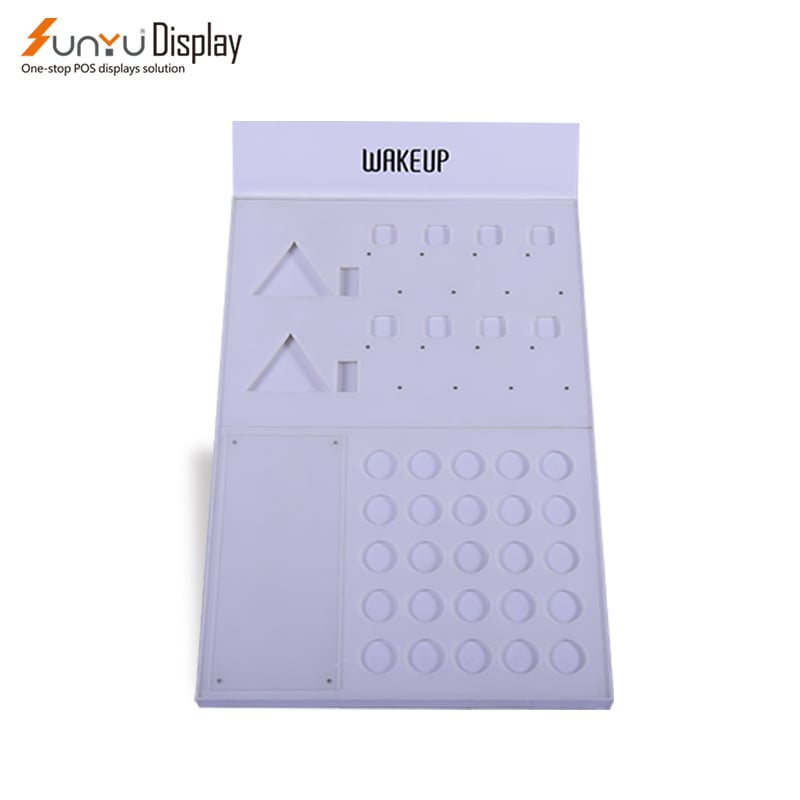 Sunyu Hot Sale Best Design Acrylic Big Size Eyeshadow Makeup Customized Cosmetic Display Stand details