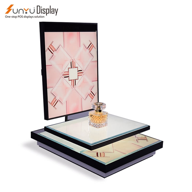 ODM Custom Luxury Countertop Acrylic Perfume Bottle Display Plastic Makeup Display Stands factory