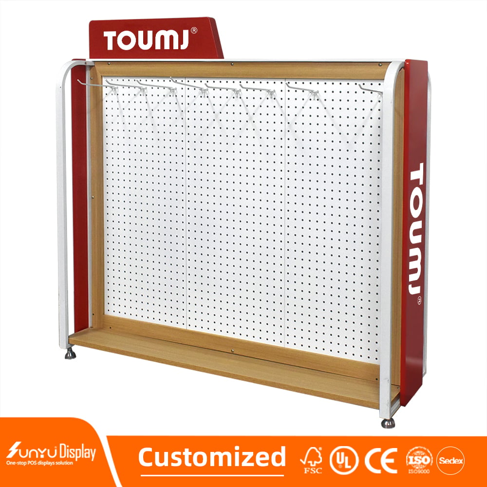 Support OEM Drop Shipping High Quality Durable Custom Acrylic or Metal Large Floor Display Shelf Storage Mountable Hooks manufacture