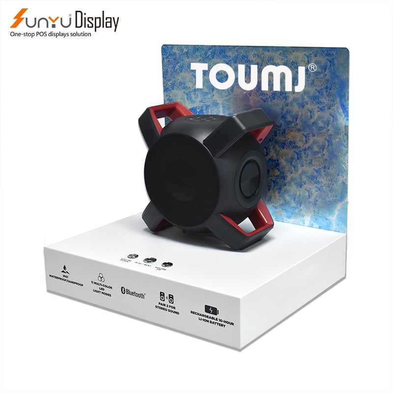 New Style Hot Sale Speaker Acrylic Display Wireless Sports Ear Buds LED Speaker Counter Display Stands supplier