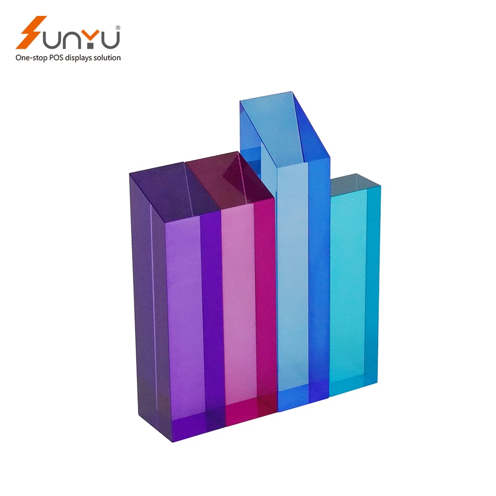 Wholesale Colorful Thick Solid Acrylic Block Acrylic Plexiglass Logo Block details