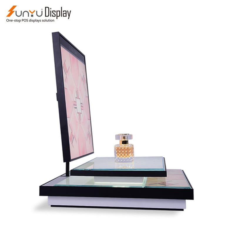 ODM Custom Luxury Countertop Acrylic Perfume Bottle Display Plastic Makeup Display Stands manufacture
